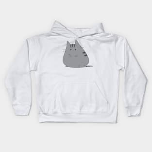 Cute Fat Cat Illustration Kids Hoodie